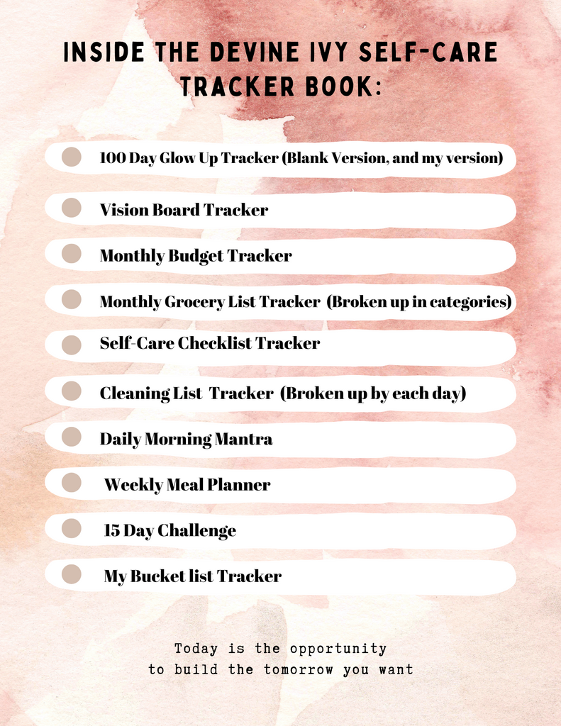 Devine Ivy Self-care Tracker Book