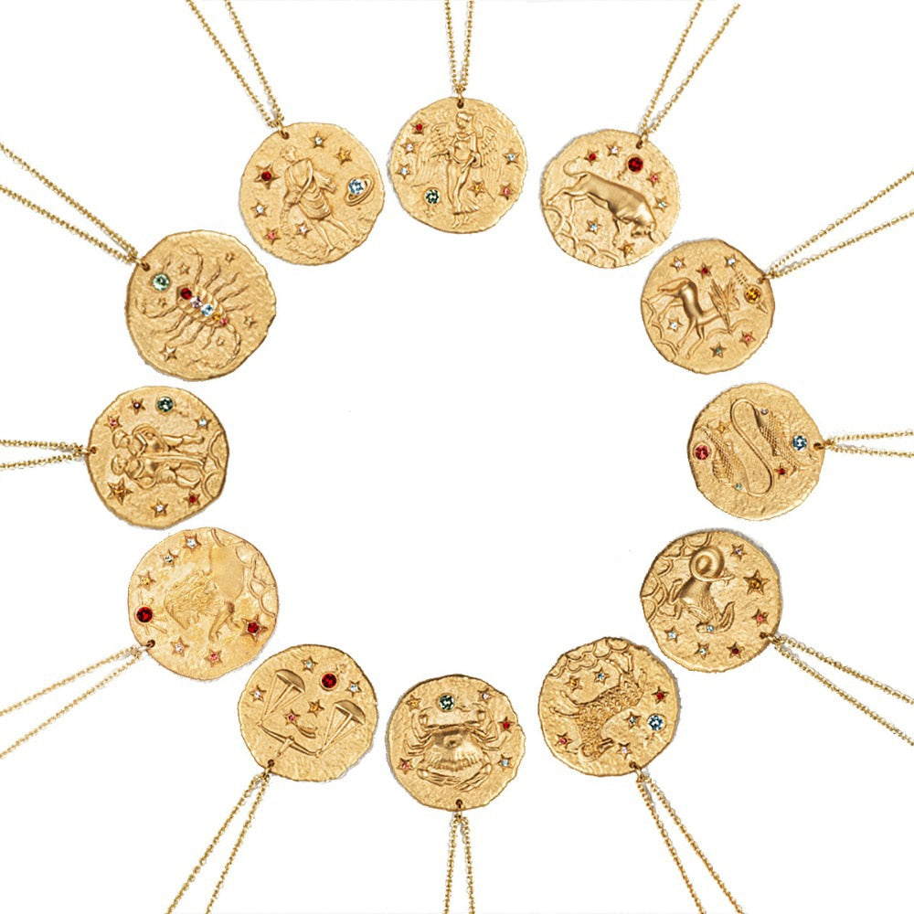 Zodiac Constellation Necklace Pendant Necklace
