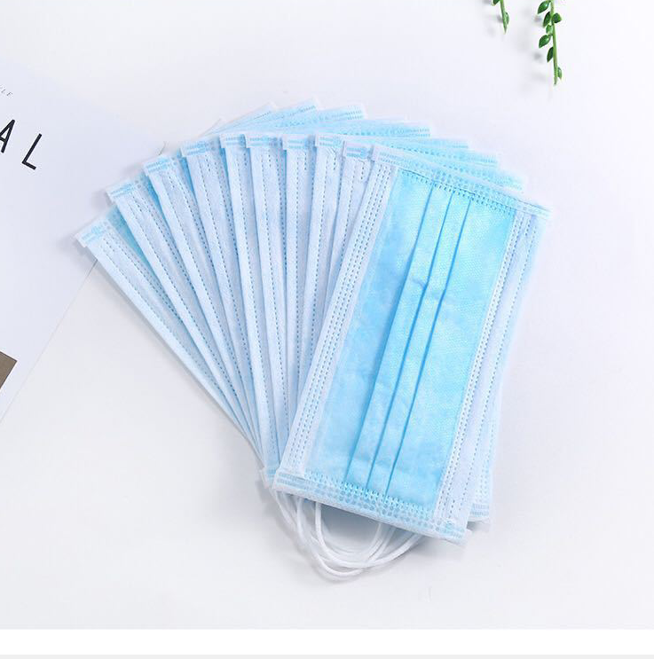Disposable Face Masks, 3 Layers Dustproof