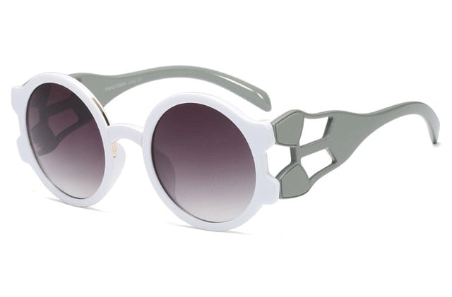 Unisex Retro Round Steampunk Sunglasses