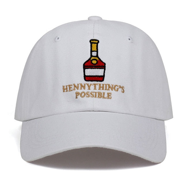 Henny Bottle Adjustable Embroidery Dad Hat