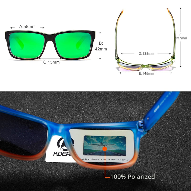 Sport Men's Polarized Sunglasses Photo-chromatic With Box