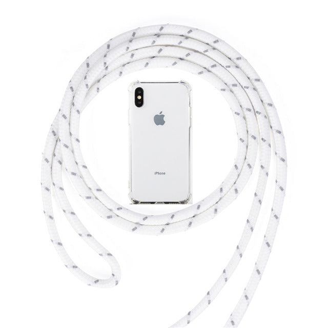 Strap Cord Chain Phone Cover for iPhone 7,8 11 pro XS Max XR X Necklace Lanyard