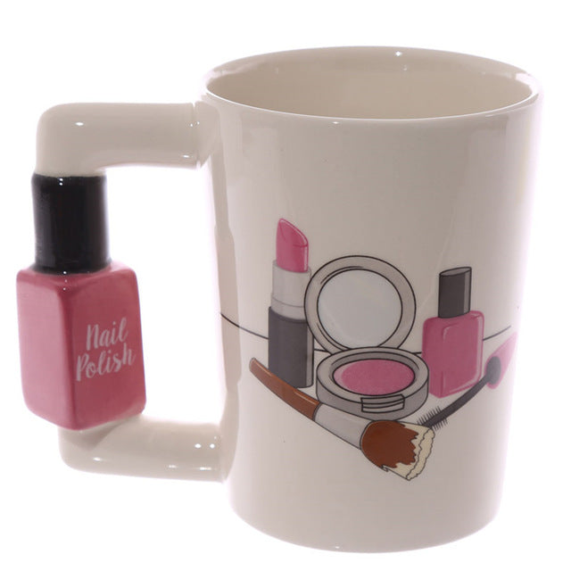 Beauty Kit Nail Polish Handle Tea & Coffee Mug