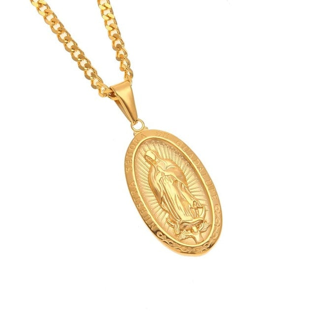 Catholic Religious Virgin Mary Necklace