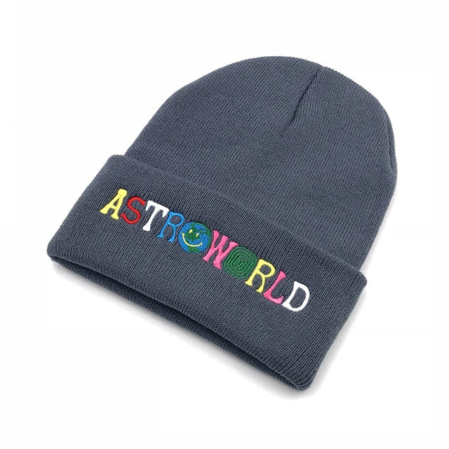 Travi$ Scott Knitted Hat ASTROWORLD Beanie embroidery Ski Warm Winter Unisex Skullies Beanies
