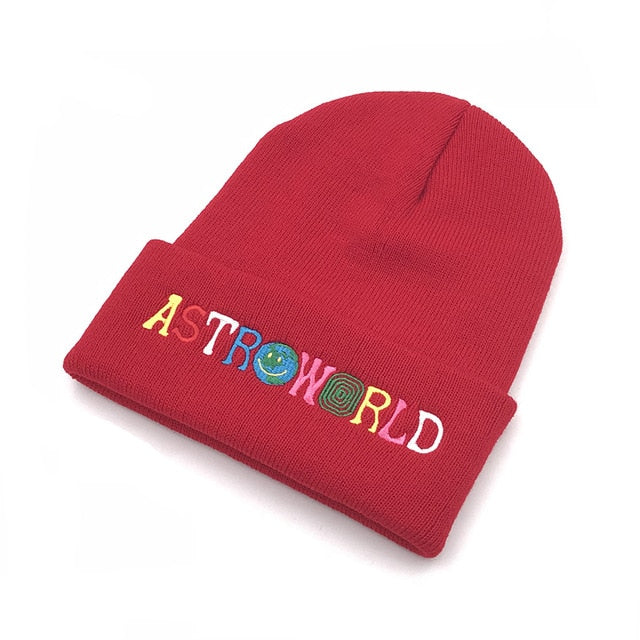 Travi$ Scott Knitted Hat ASTROWORLD Beanie embroidery Ski Warm Winter Unisex Skullies Beanies