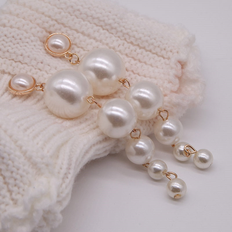 Pearl Ball Dangle Earrings