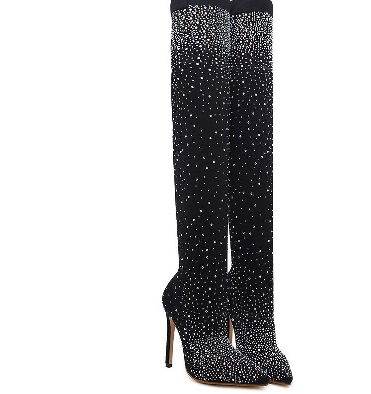 Crystal Over-the-Knee Thigh Boots