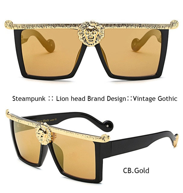 Lion Head Oversized Steampunk Sunglasses