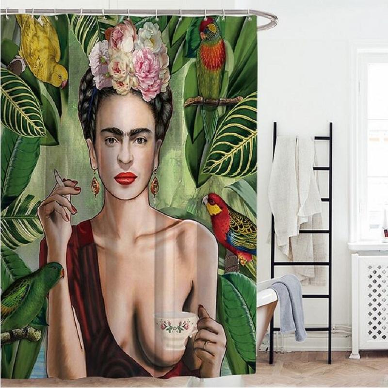 Hand-painted Freida Carlo Shower Curtains
