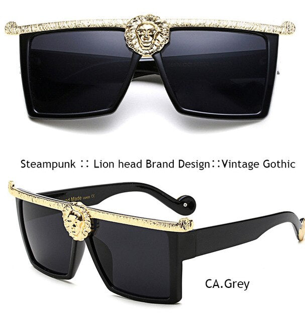 Lion Head Oversized Steampunk Sunglasses