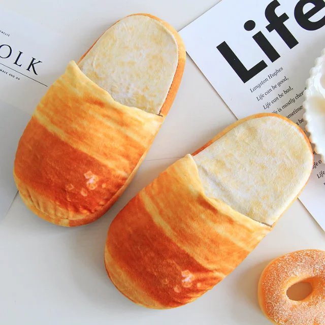 Unisex 3D Bread Lovers Adult Slippers Women/Men