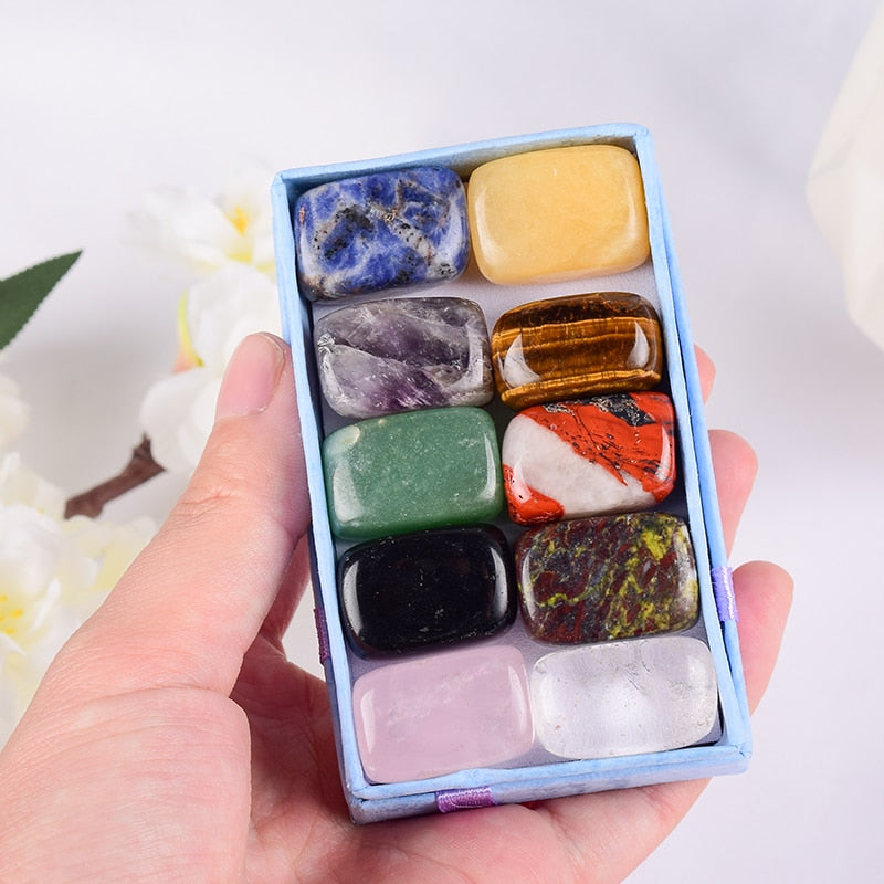 10 PCS Chakra Healing Crystal Set