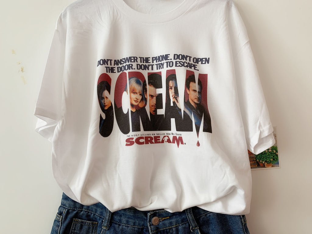 Scream Movie T-shirt (White and Grey)