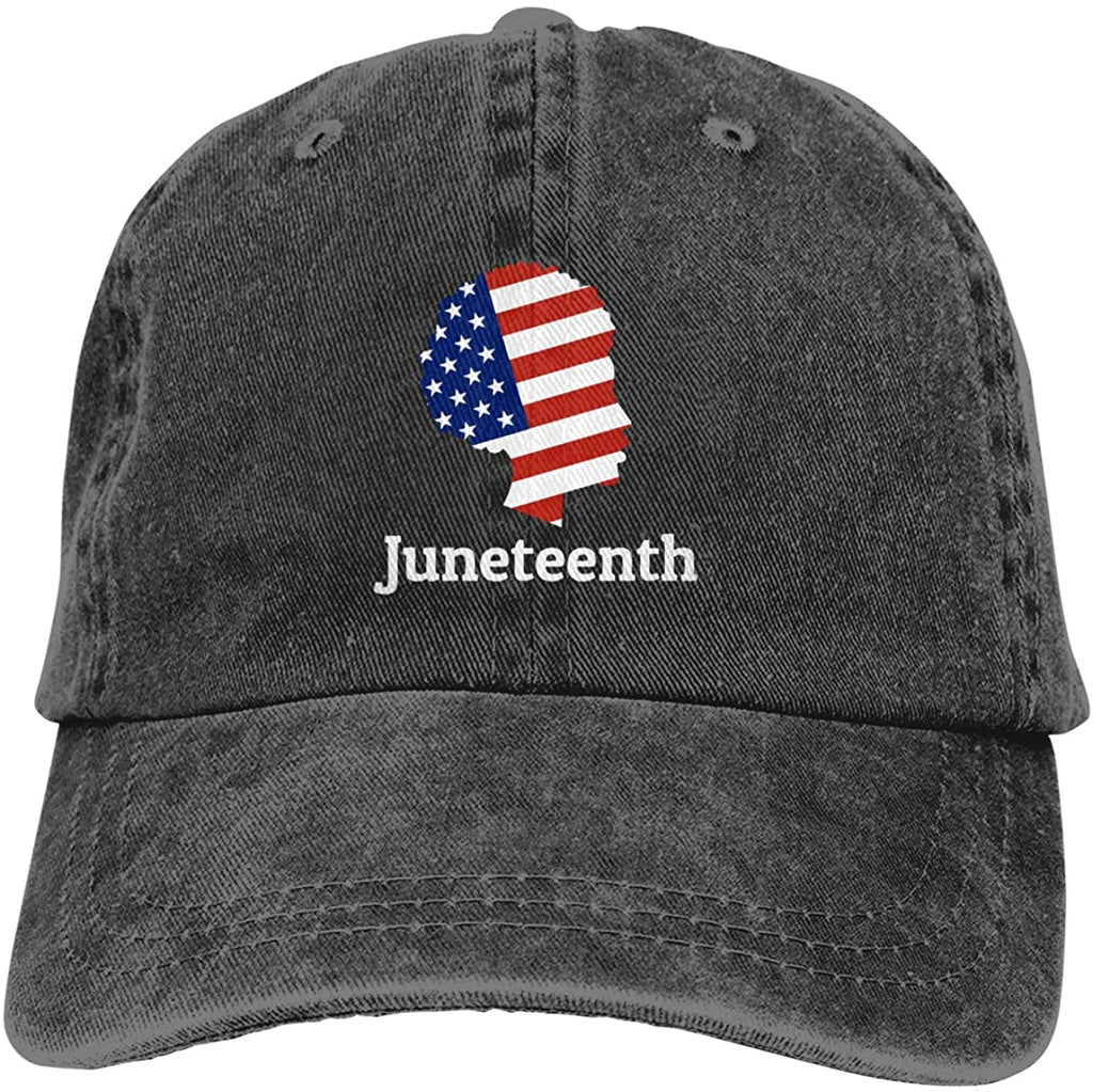 Juneteenth American Flag Unisex Soft Adjustable Baseball Cap