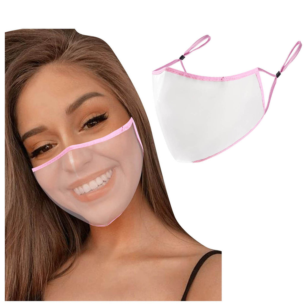 Adult Unisex Transparent Lip Reading Mask