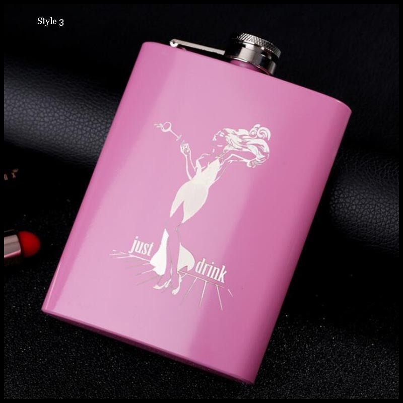 21 Styles of Stainless Steel Flask 8oz/6oz
