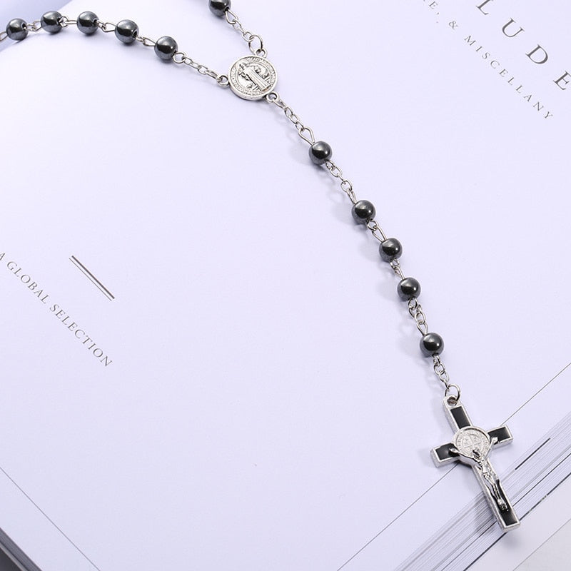 6mm Hematite Rosaries/Prayer Necklace