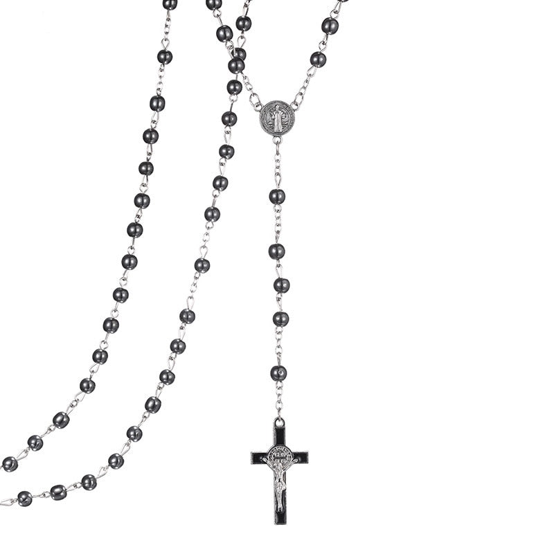6mm Hematite Rosaries/Prayer Necklace