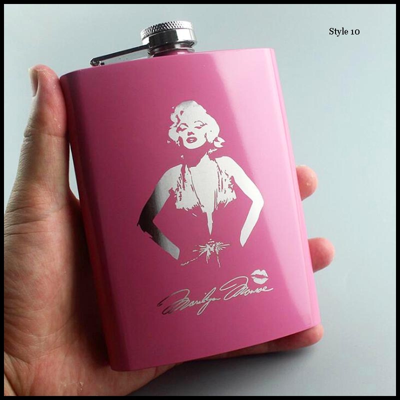 21 Styles of Stainless Steel Flask 8oz/6oz