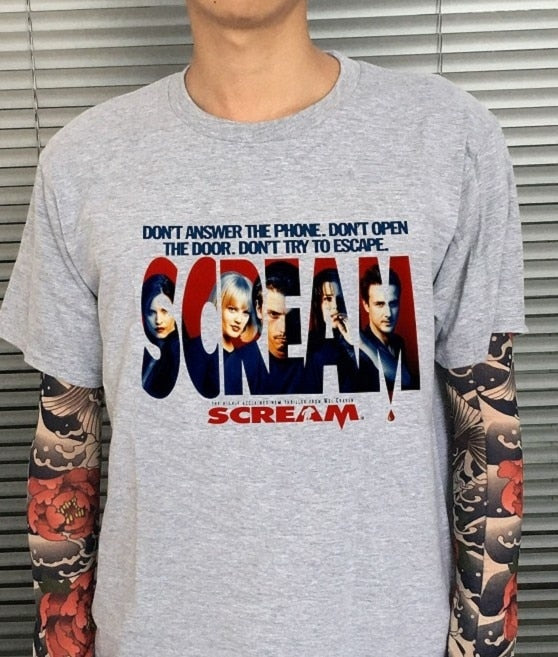 Scream Movie T-shirt (White and Grey)