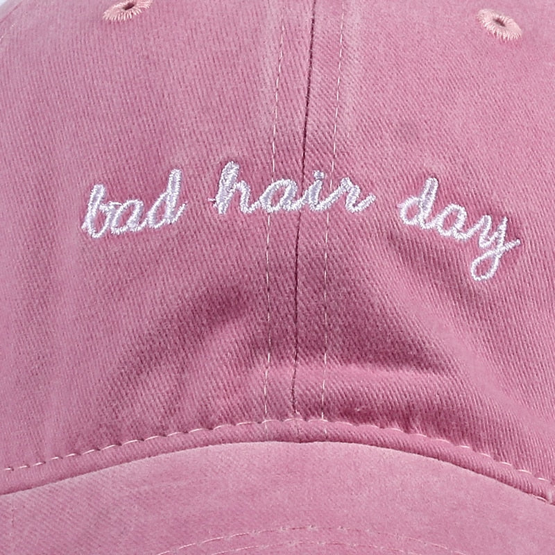 Bad Hair Day Cap Washed Baseball Cap